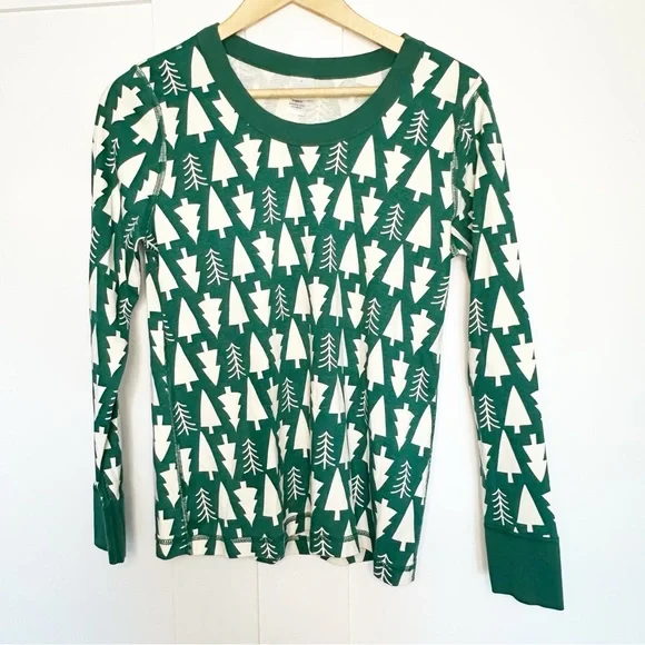 Hanna Andersson Christmas tree pajama long John Large PJ’s Jammies organic adult - Picture 9 of 16